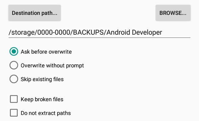 Zip and Unzip File on Android