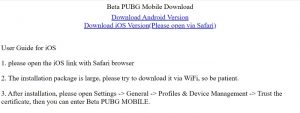 PUBG Mobile Beta for iOS